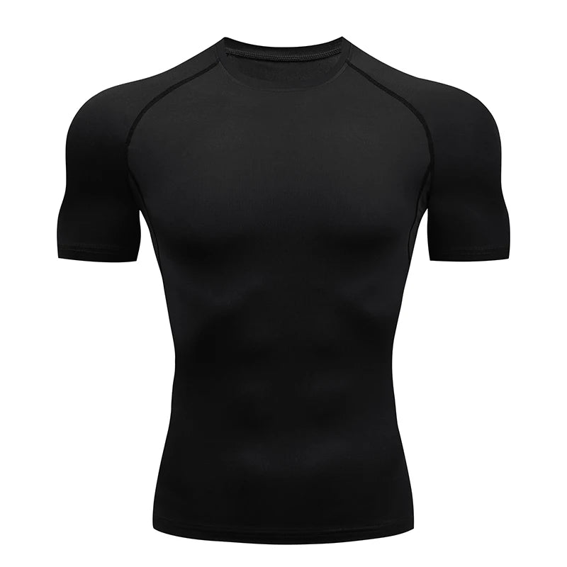 CoreShield Men's Compression Gym Shirt - Quick-Dry Athletic Workout Tee